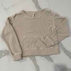 Rewash Cozycore Knit Soft Long Sleeve Sweater Scoop Neck Oatmeal Women’s Small